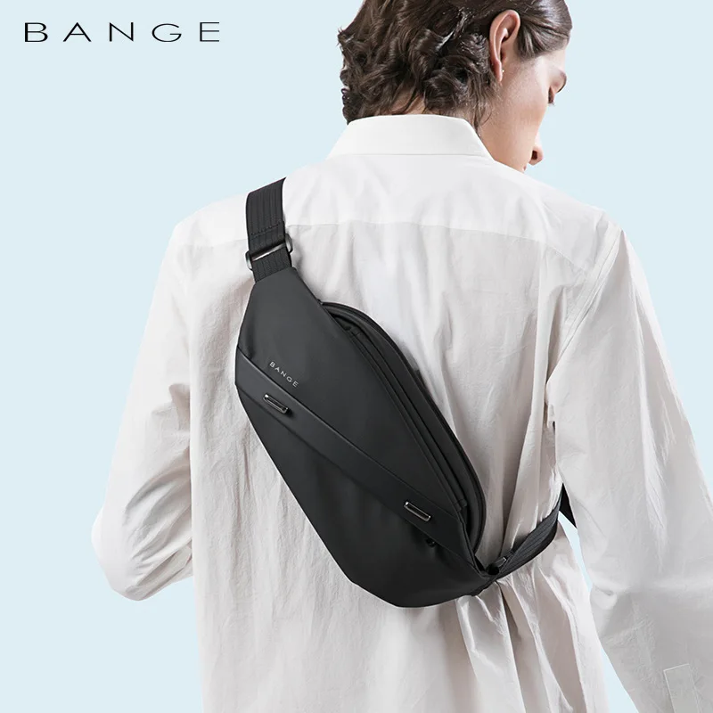 New fashion waterproof chest bag trendy large-capacity messenger bag men's business casual chest bag unisex