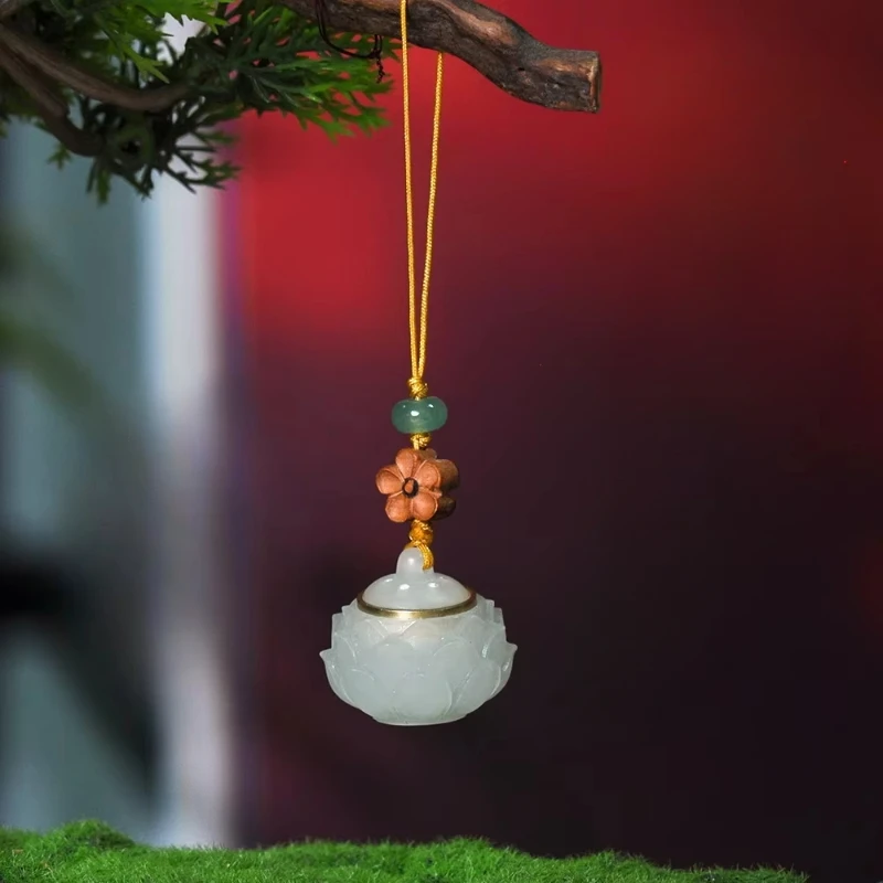 

Брелок с резной короной лотоса и корнем Бодхи, сделай сам, светящаяся курильница, дизайн ручной работы, в парке, с подарочной коробкой для таблеток