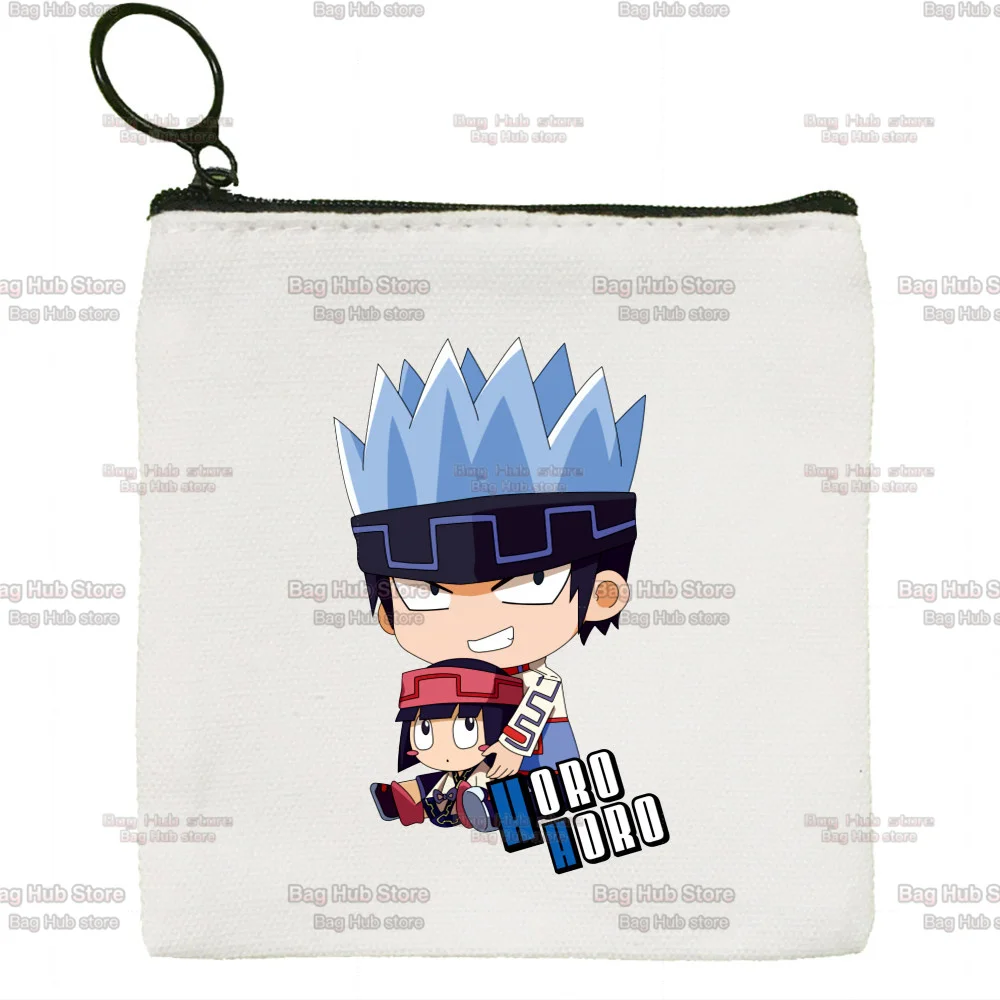 Shaman King Canvas Card Coin Purse Female Cute Simple Coin Mini Zipper Bag