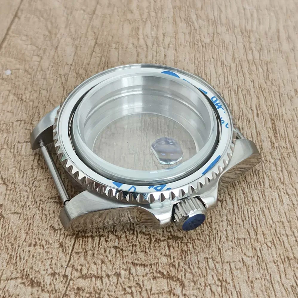 40mm Watch Case Watch Accessories Fine Stainless Steel Sapphire Glass Fit Japanese NH35 NH36 4R 7S Mechanical Movement Men Case