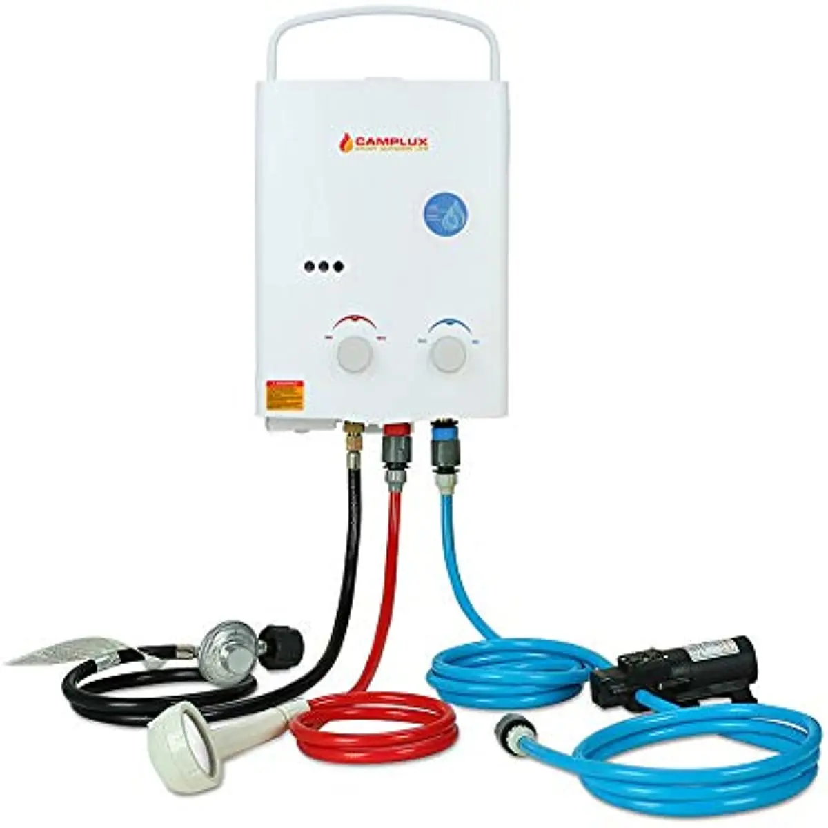

Наружный портативный пропановый бензиновый водонагреватель Camplux 5L 1,32 GPM с водяным насосом 1,2 GPM