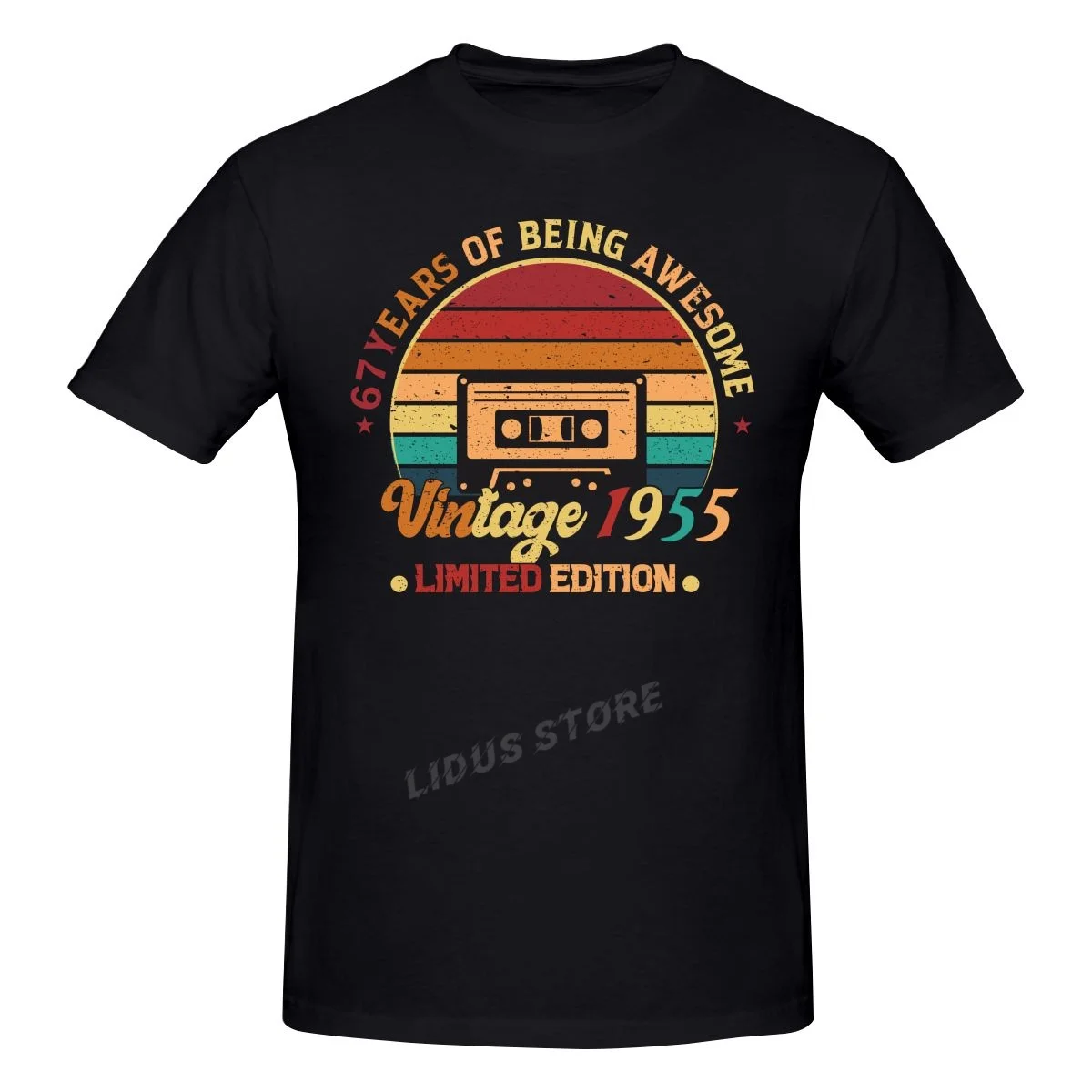 

67 Years Of Being Awesome Vintage 1955 Limited Edition 67th Birthday Gift T-shirt Harajuku Streetwear Cotton Graphics Tshirt Tee