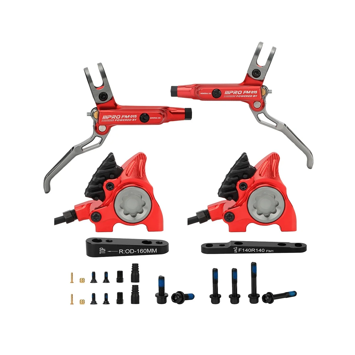 

Масляный тормоз с плоскими ручками для дорожного велосипеда, масляный дисковый раздельный масляный тормоз с плоскими ручками подходит для 140/160 мм, красный