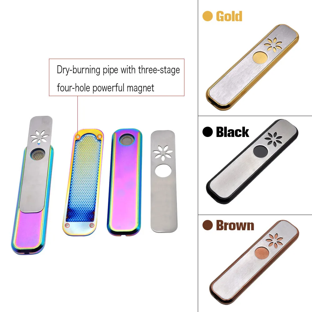 

Portable Metal Dry Burner Smoking Pipes Genius Pipe Mini 3-Layer With Screen Airtight Tobacco Herb Herbal Holder Hand Spoon Pipe