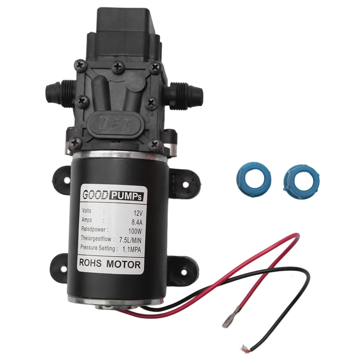 Самовсасывающий водяной насос высокого давления 12 в 100 Вт psi 8Lpm для кемпинга