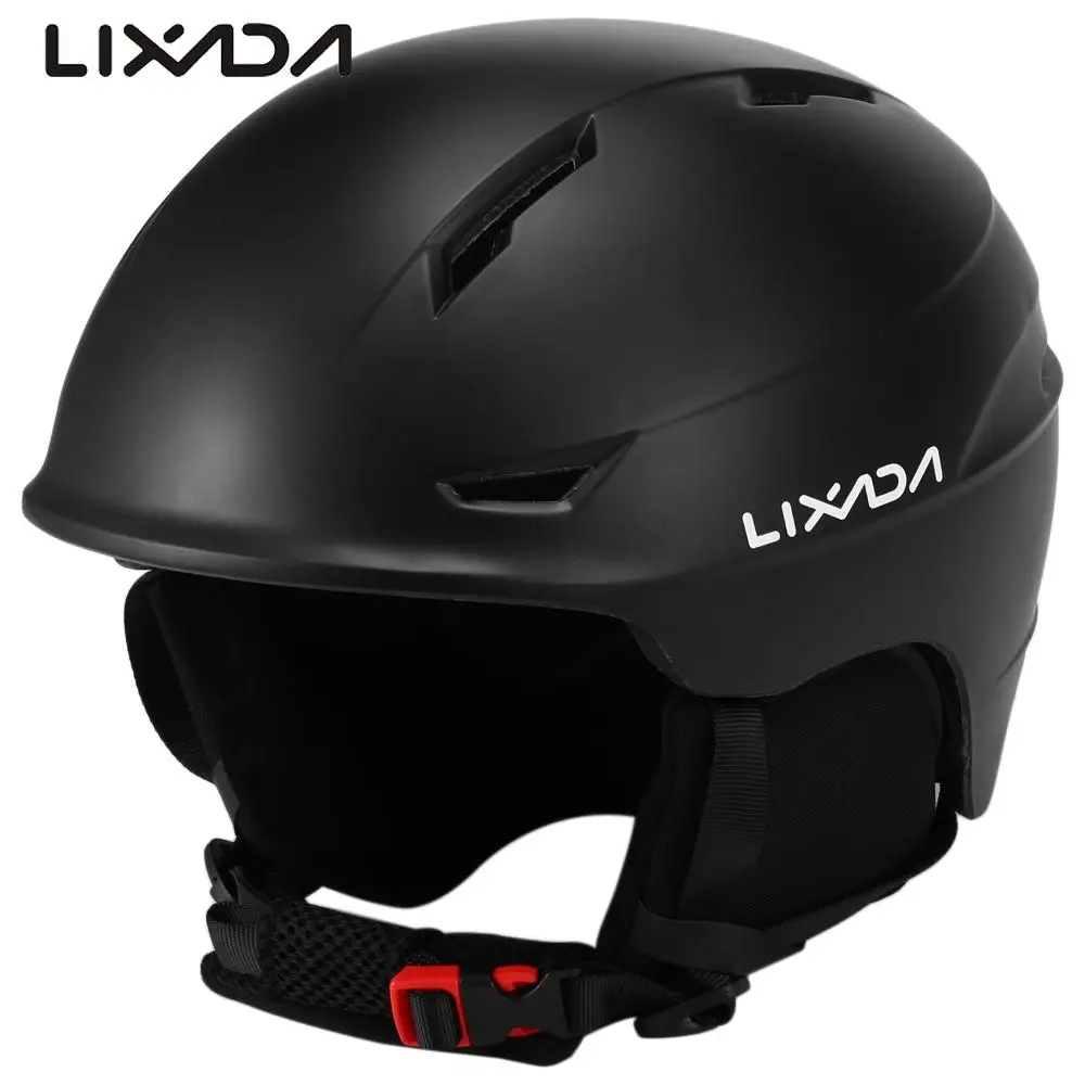 

Lixada Snowboard Helmet with Detachable Earmuff Safety Skiing Helmet Goggle Fixed Strap Professional Skiing Snow Sports Helmet