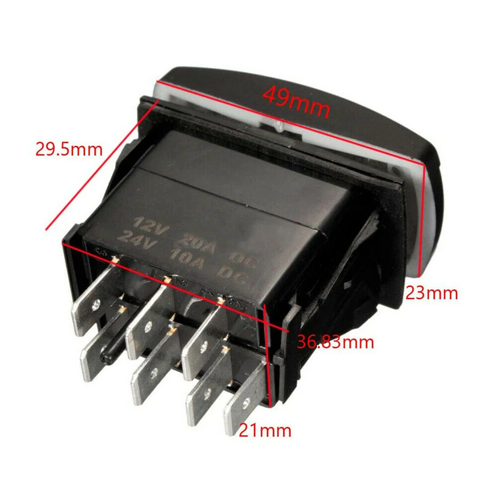 

For Upgrading Most Wiring Harness To Control Led Winch In/Out Rocker Switch (ON)-OFF-(ON) Switch Momentary Switch Brand New