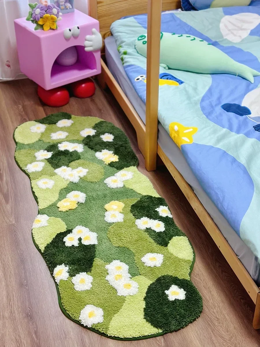 Alfombra estampado marrón nórdico sala estar tapete decoración suelo hogar tamaño grande mesa centro Felpudo