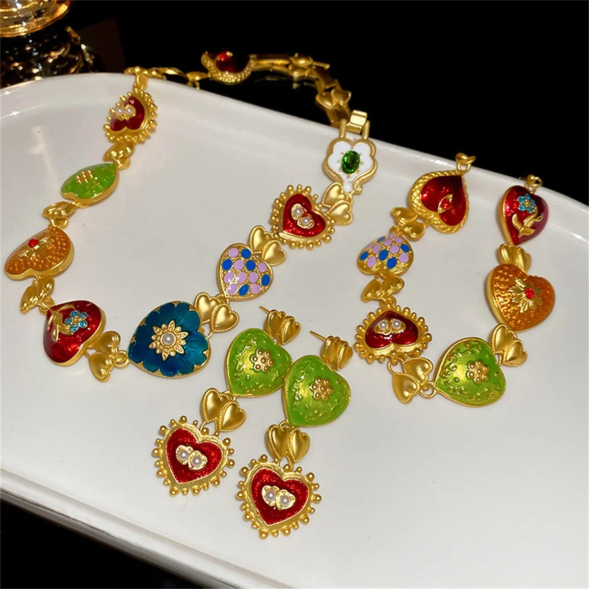 Женское винтажное ожерелье FYUAN с кристаллами