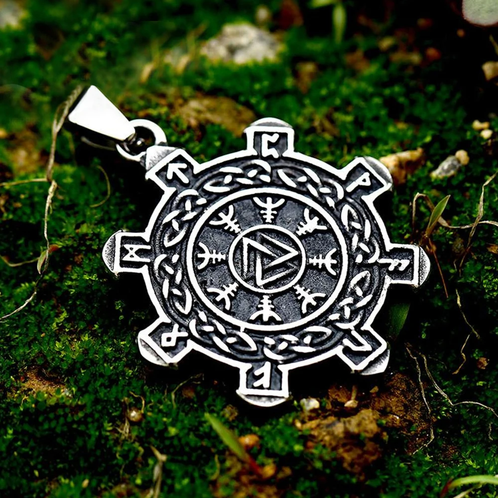 

Vintage Valknut Necklace For Men Nordic Celtic Knot Stainless Steel Viking Rune Pendant Amulet Jewelry Gifts Dropshipping