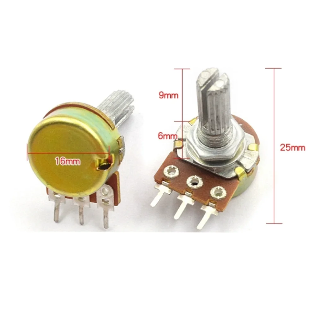 10 20 50 шт. WH148 Регулируемый B1K 2K 5K 10K 20K 50K 100K 500K Ом 3 контакта 15 мм