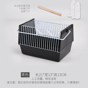 Клетка для птиц WJ1130199, переносная маленькая птичья клетка для попугаев, подушка с двумя Кормушками принадлежности для птиц пионов