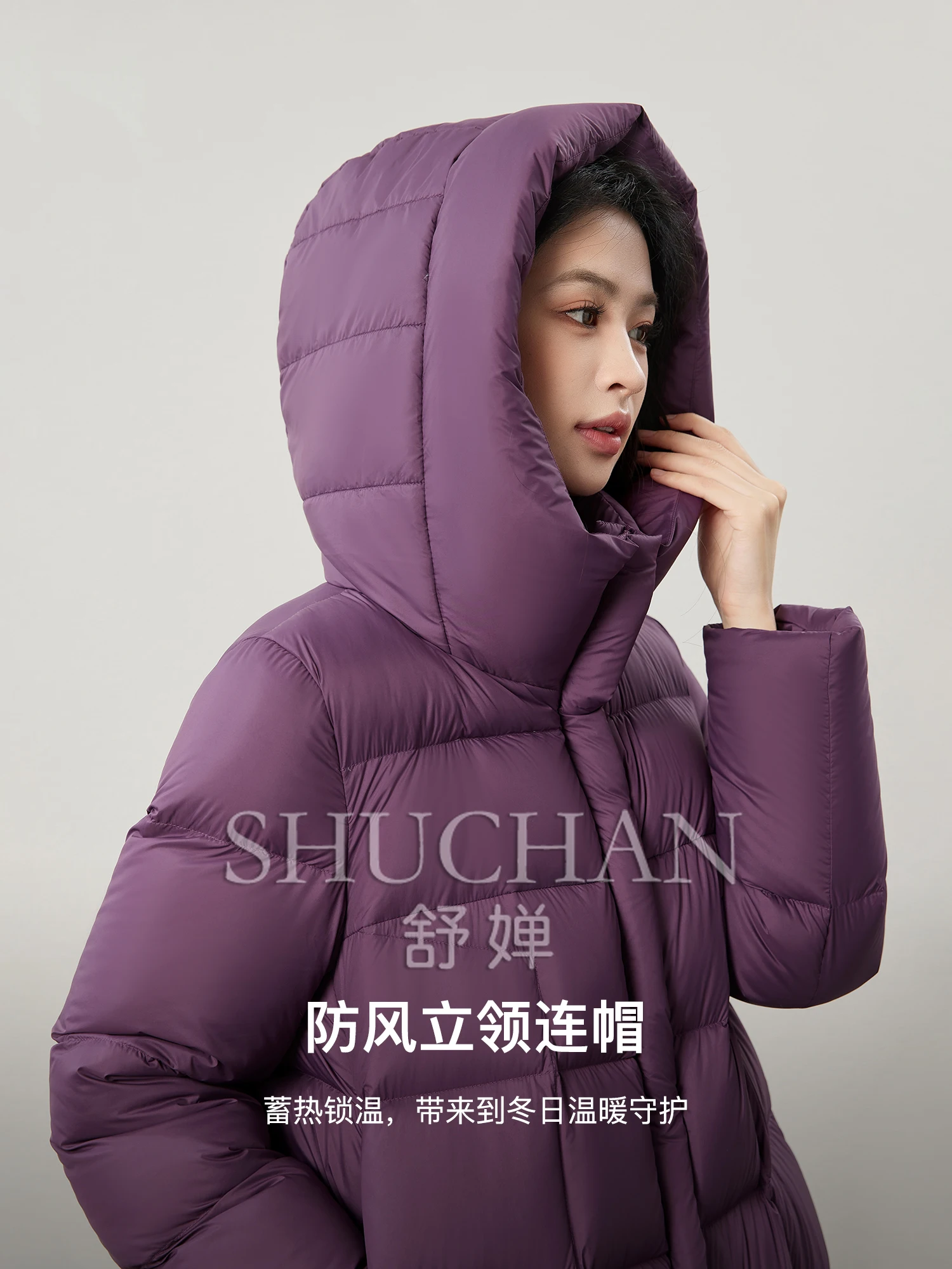 Хорошее качество теплая женская куртка на гусином пуху 90 воротник-стойка с