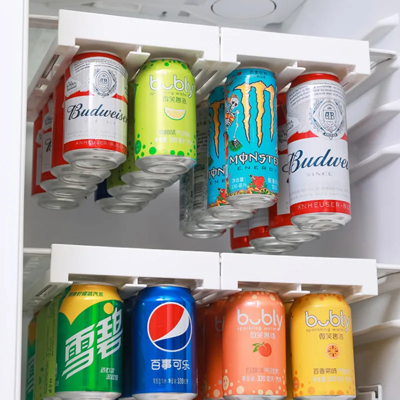 Kutular bira Soda buzdolabı organizatör kutuları içecek şişesi tutucu dağıtıcı depolama rafı için buzdolabı mutfak saklama kutusu