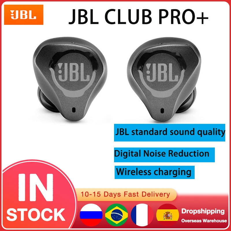 

Original JBL CLUB PRO+ TWS Wireless Earphones Noise Reduction Stereo Headset IPX7 Waterproof In Ear Sport Headsets With Mic