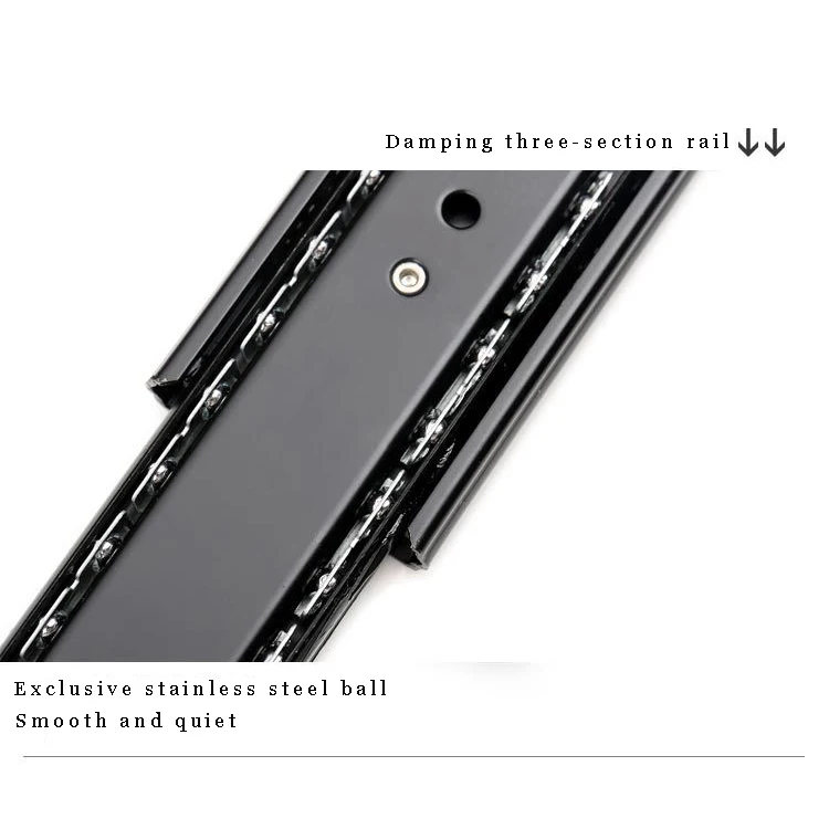 Выдвижная скользящая 3-складная шариковая Накладка для кухонного шкафа