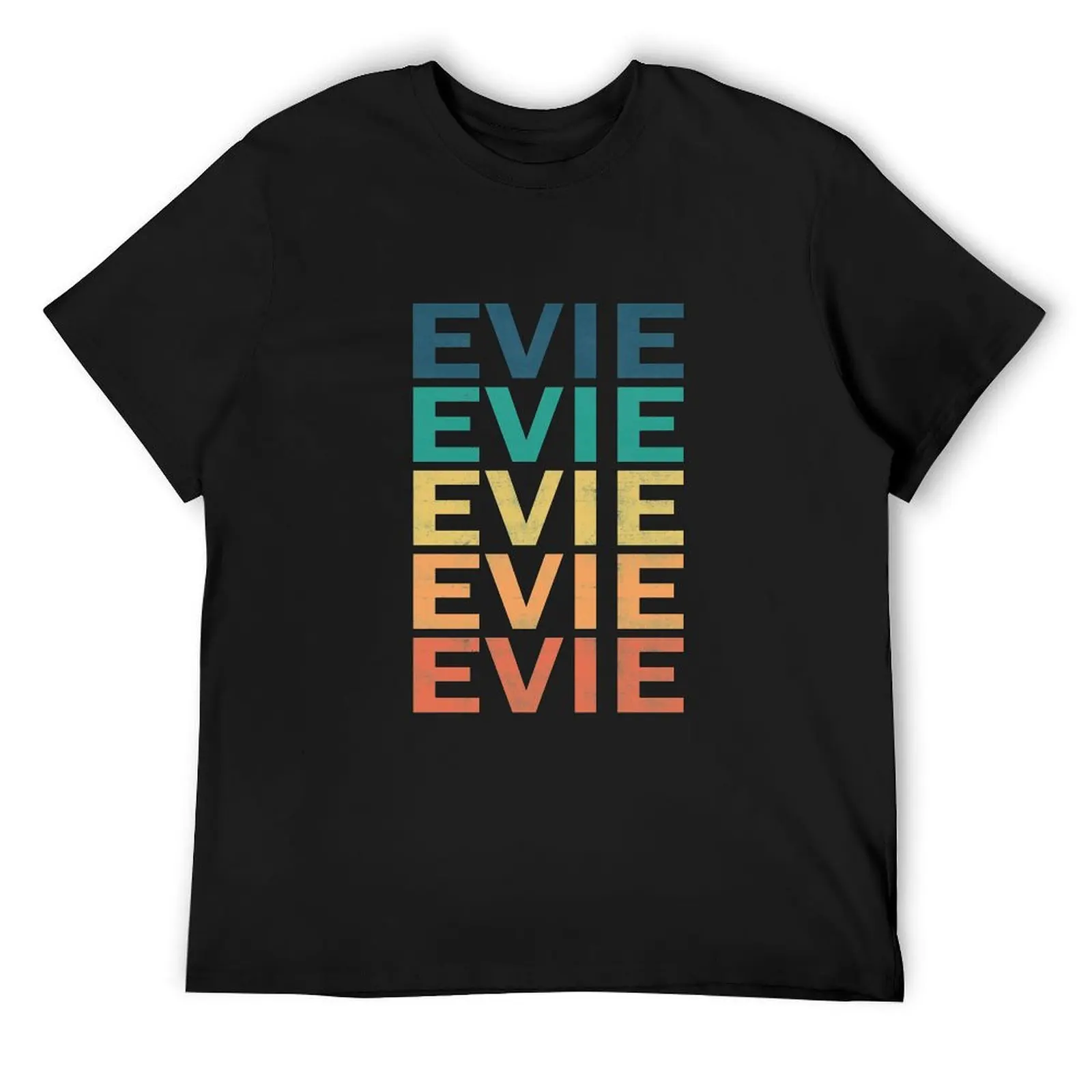 Evie Name T Shirt - Vintage Retro Gift Item Tee T-Shirt anime clothes outfits for men