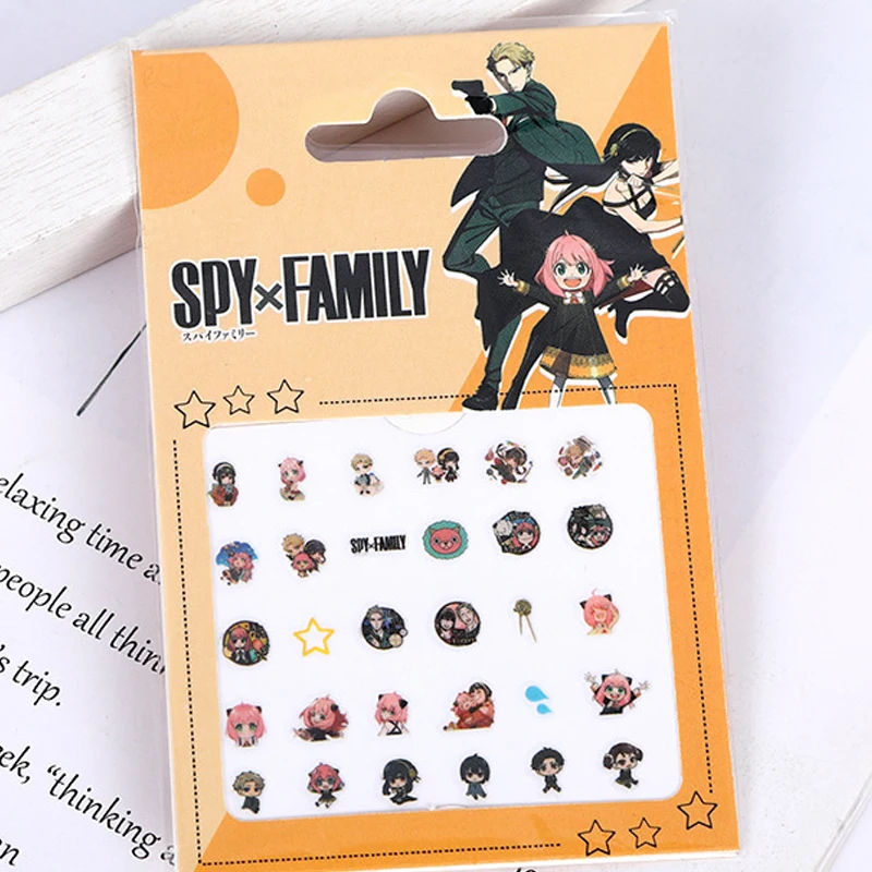 Шпионская семья аниме Anya Alstreim Nail Slider аксессуары для дизайна ногтей Kawaii Diy слайдер