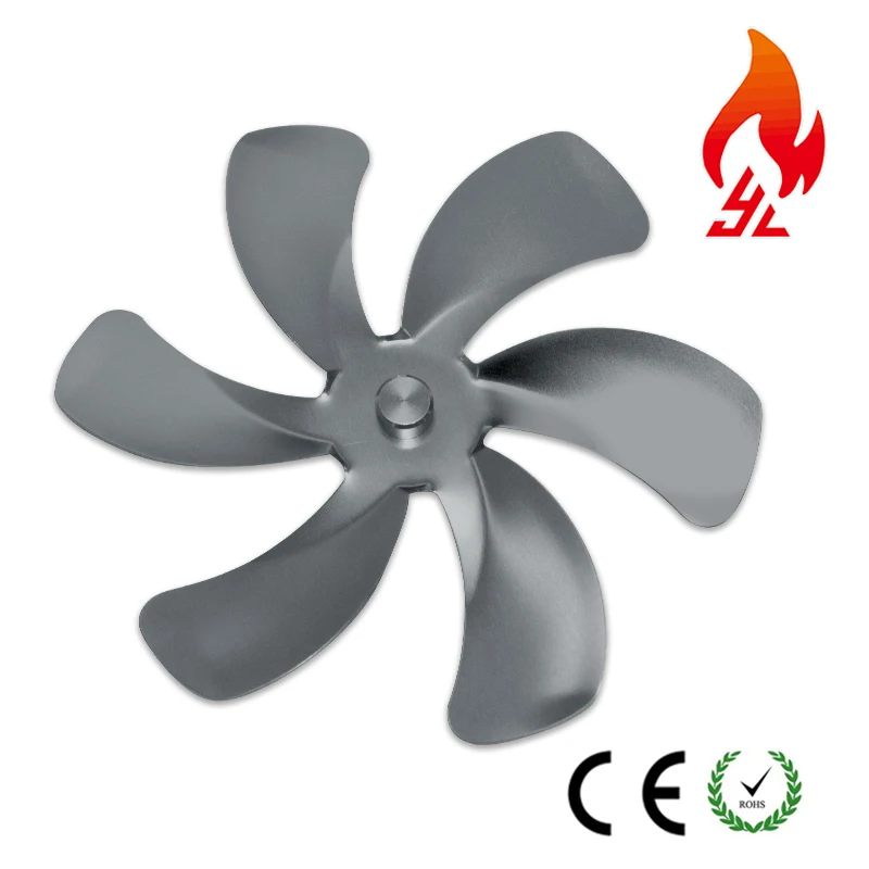 1 шт., сменная лопасть вентилятора для камина, диаметр 180 мм, лопасть вентилятора из алюминиевого сплава, 6 лопастей, печь, пламя, бутан, газовая плита, каминный вентилятор