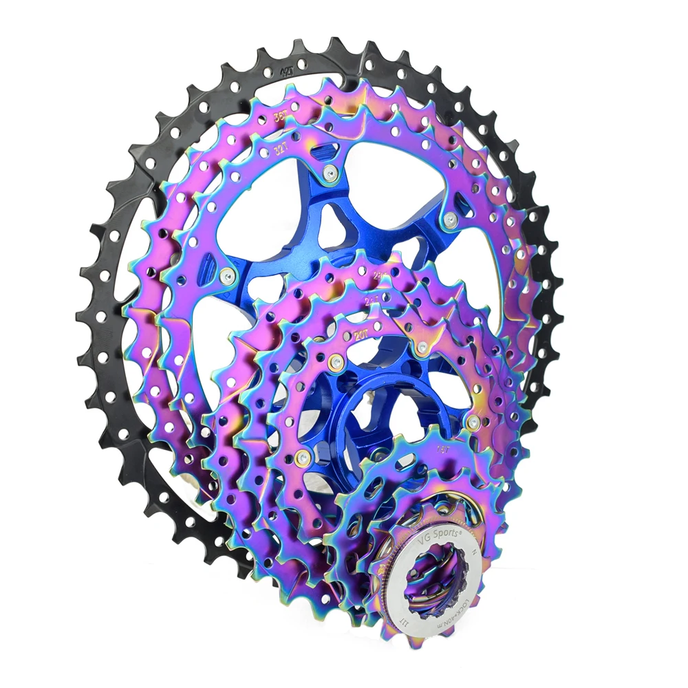 VG SPORTS 8/9/10/11/12S Colorful MTB Road Bike Cassette High Strength Separate Bicycle Freewheel Bracket Sprocket Cycling Parts