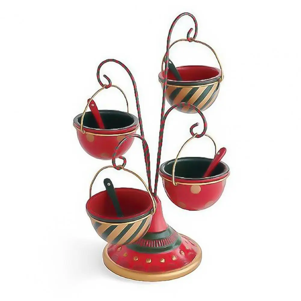 

Snack Stand Small Bowl Hanging Exquisite Workmanship Stable Base Christmas Table Decoration Snack Rack for Party