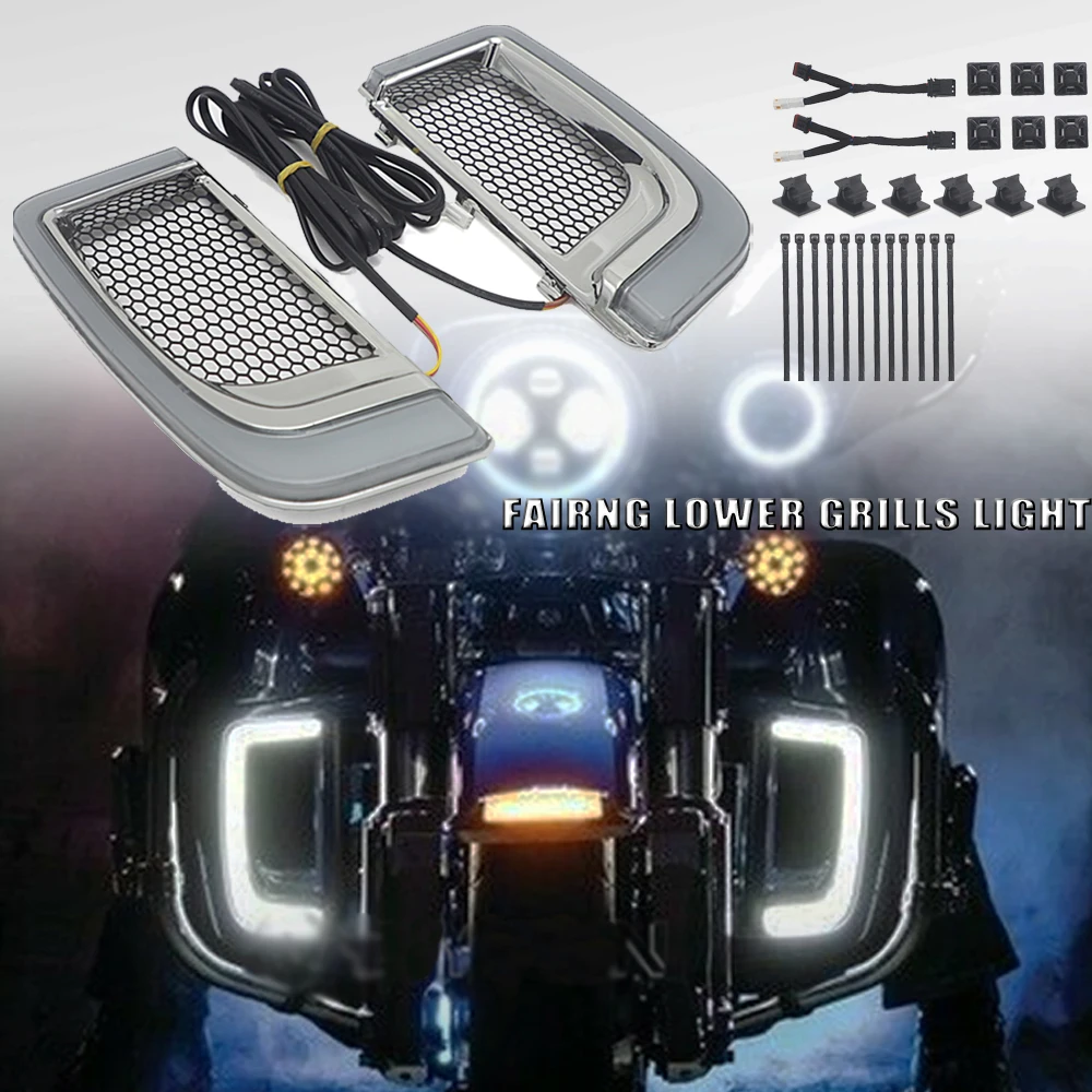 Светодиодный обтекатель мотоцикла нижние грили светильник для Touring 14-19 CVO Street Glide