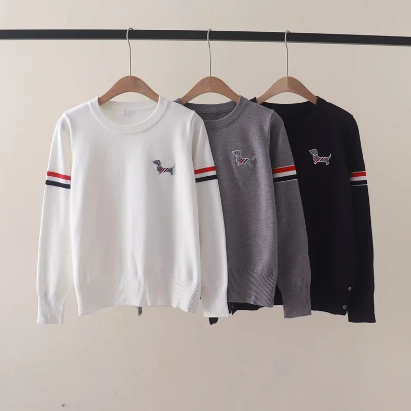 Осенне-зимний пуловер Newtb с двойными рукавами и лентой на груди щенка круглым