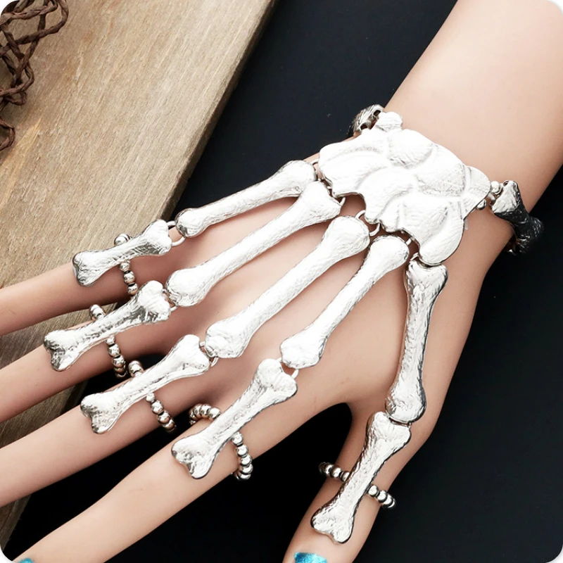 

Skeleton Bone Women Bracelets Rock Punk Gothic Hand Accessories Bangles Unique Gifts for Girl Jewelry Creative Gift Wholesale