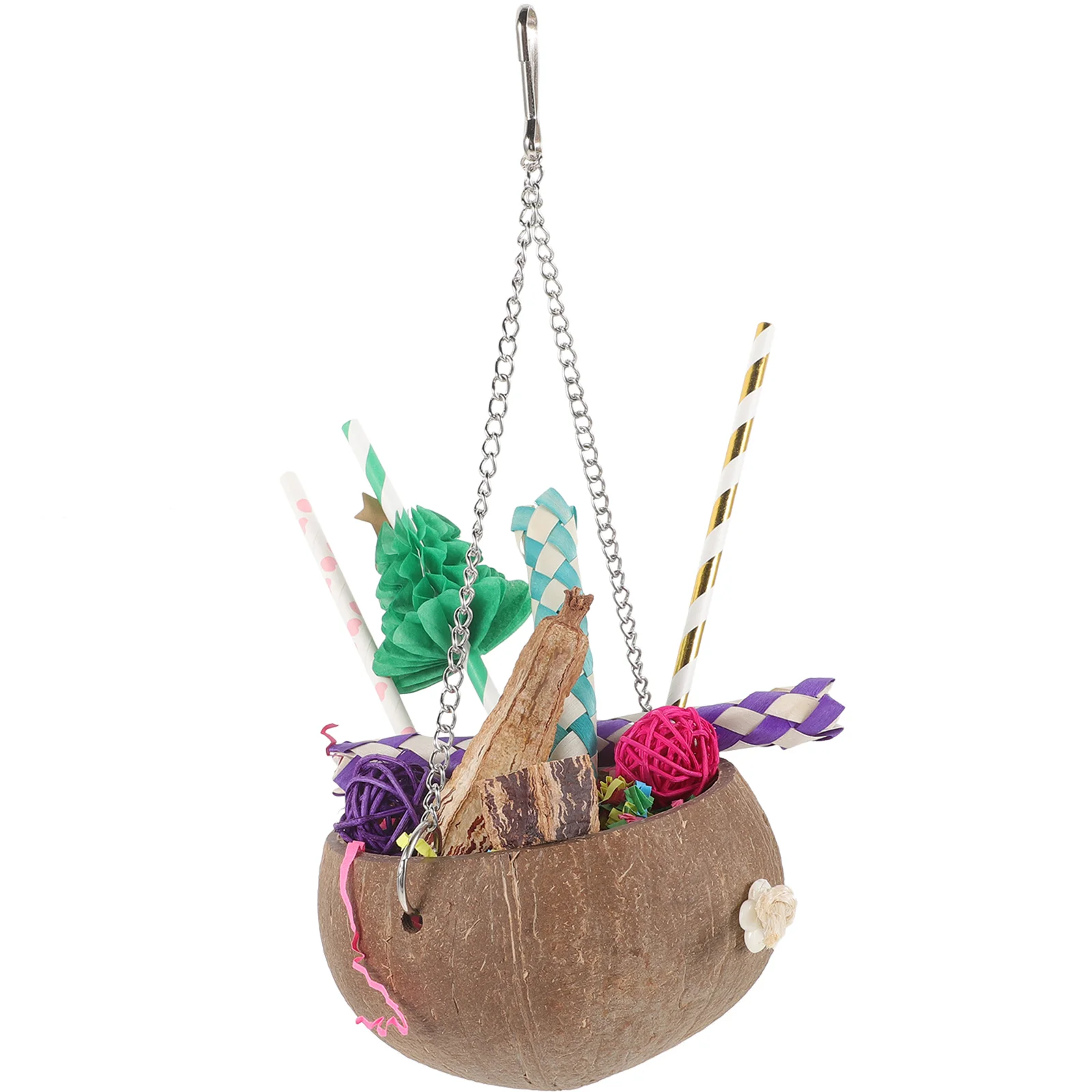 

Parrot Chewing Toy Bird Hanging Plaything Toys Shredding Cage Bite Foraging Supplies