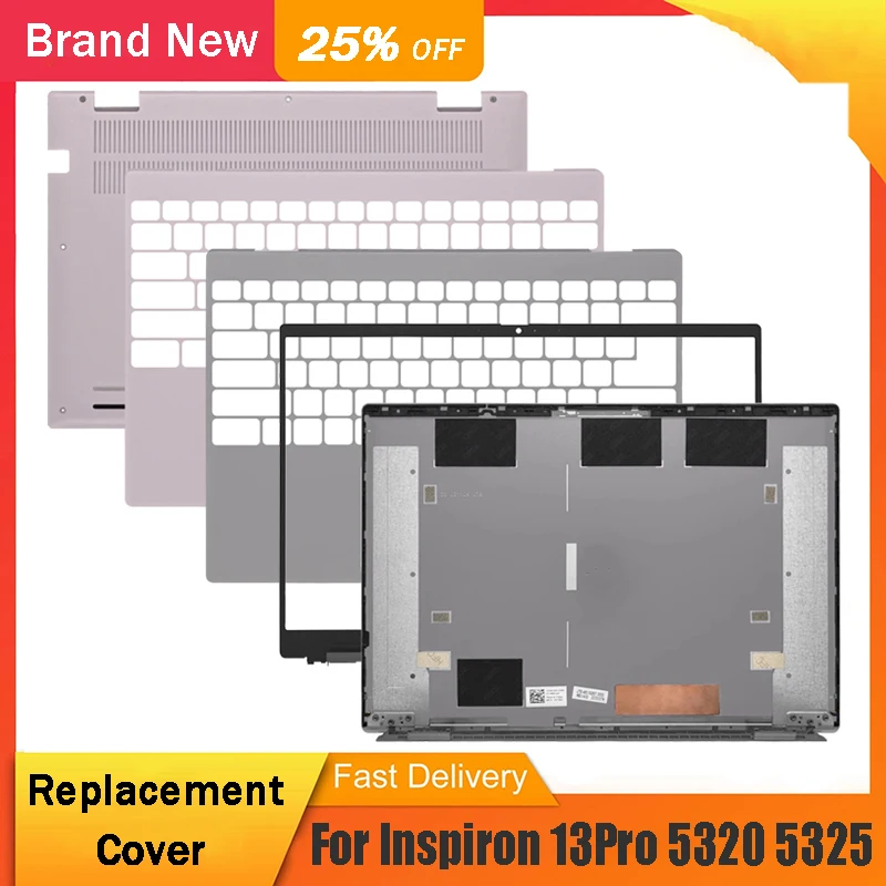 

New For Dell Inspiron 13Pro 5320 5325 Laptop Accessories LCD Back Cover Front Bezel Palmrest Upper Bottom Case Top Grey Pink