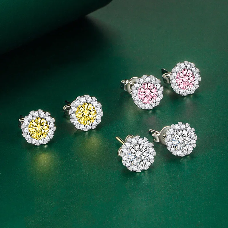 Женские серьги-гвоздики из серебра 925 пробы, со снежинками