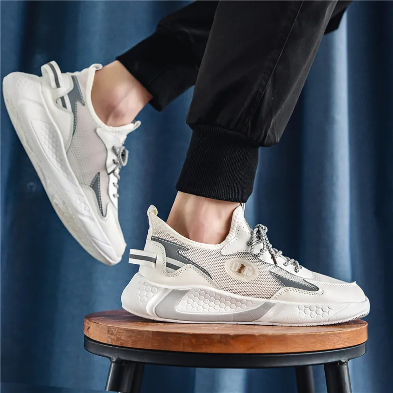 

Men's Sports Shoes New Mesh Breathable Men's Running Shoes Outdoor Non-slip Running Shoes Fashion Lightweight Basketball Shoes