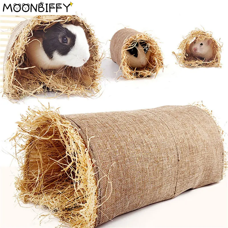 

Pet Rabbit Tunnel Toy Rabbit Guinea Pig Chinchilla Grass Nest Hamster Mat Golden Bear Guinea Pig Nest Mat Arch Tunnel toys