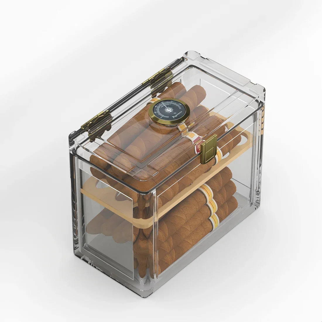 Акриловый хьюмидор для сигар с кедровым деревом бумажный коробка хьюмидора