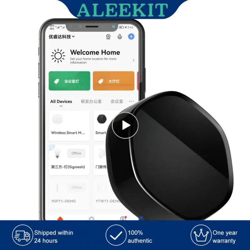 

Multi-function 3 In 1 Gateway Tuya Zigbee Work With Alexa Google Home 38khz Ir Remote Controller Smart Home Foldable Gateway Hub