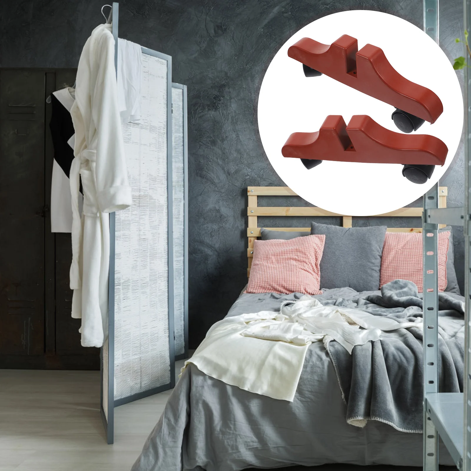 2-х шт. экран мобильная база перегородка для комнаты подставка ног складной ролик