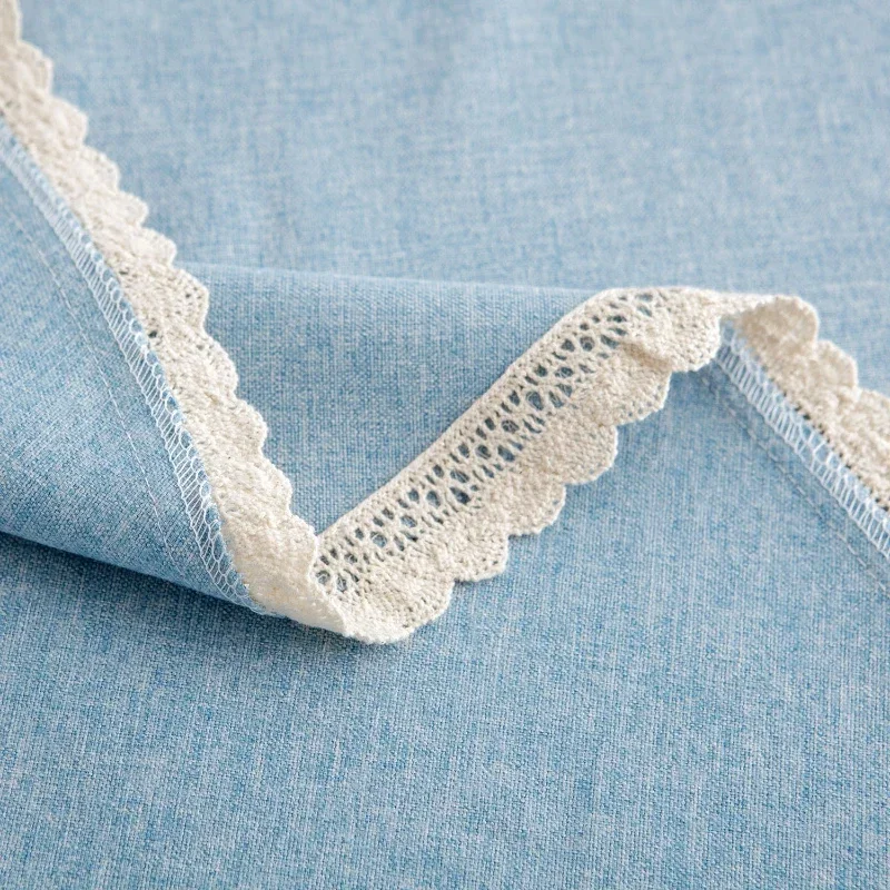 Большая круглая водонепроницаемая и маслостойкая однотонная скатерть из хлопка