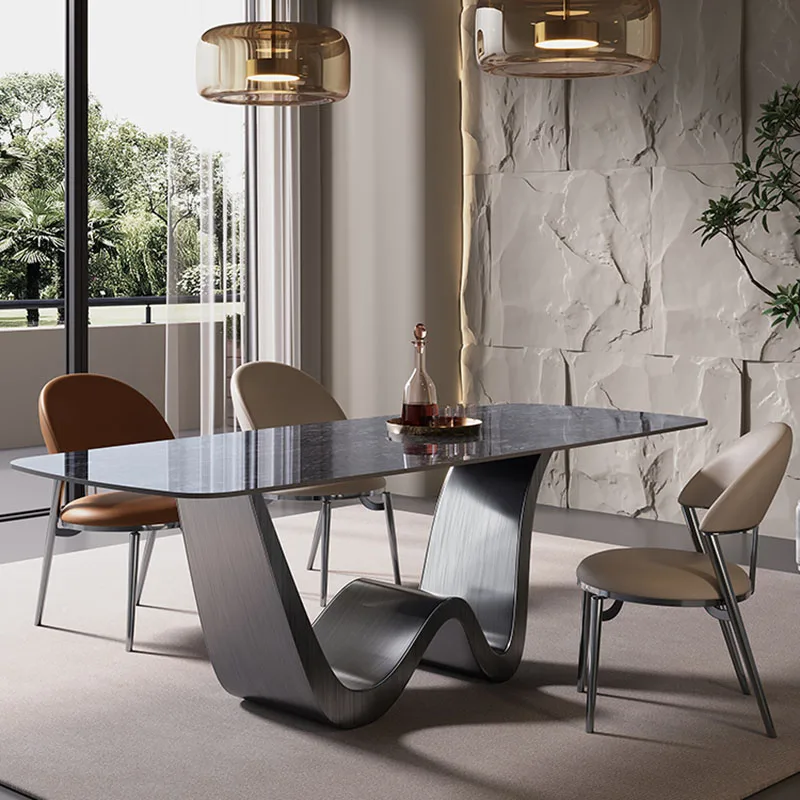 

Modern Console Dining Table Marble Dinner Kitchen Living Room Nordic Hallway Dining Table Center Comedor Kitchen Furniture