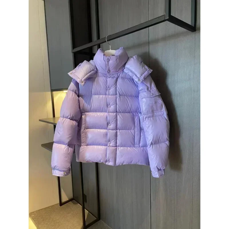 Moncl * r однотонная ветрозащитная укороченная пуховая куртка унисекс зимний