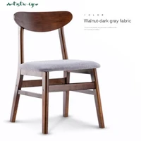 nordic dining chair home solid wood chair backrest desk chair modern minimalist makeup stool net red light luxury dining chair