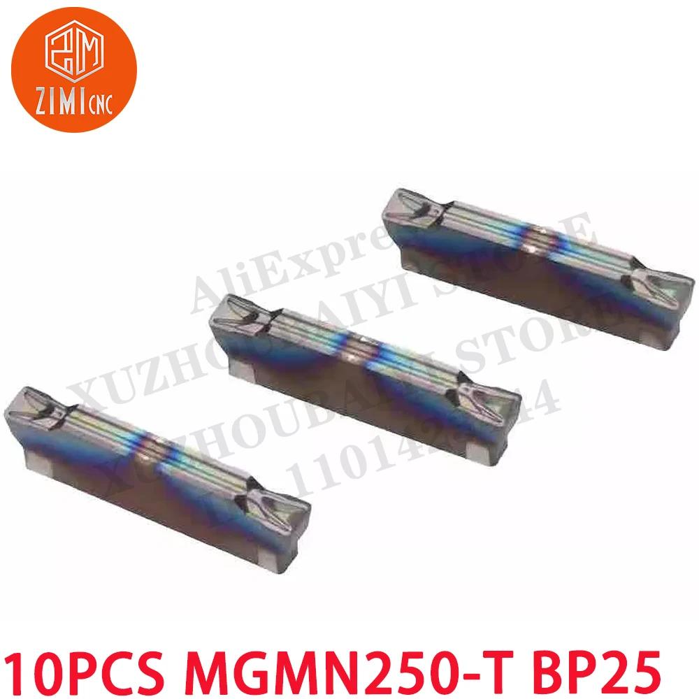10PC MGMN250-T BP25 Нано синий HRC65 индексируемая твердосплавная канавка для стали 2 5 мм