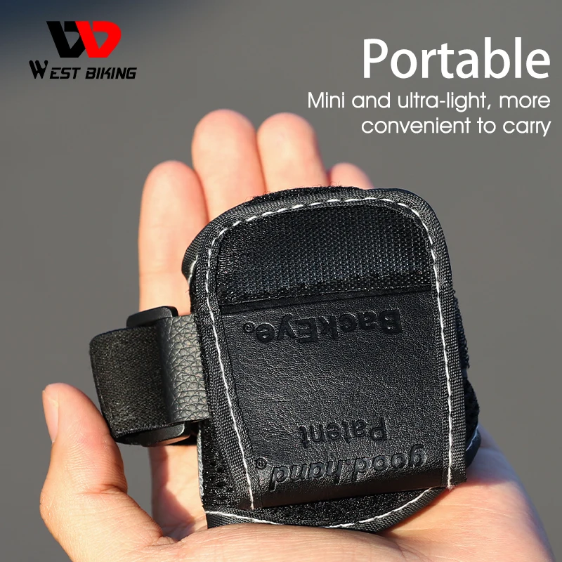 WEST BIKING Cycling Wristband Rear View Mirror HD Arm Back Mirror Wrist Strap Bicycle Motorbike Rear Reflector Riding Equipment