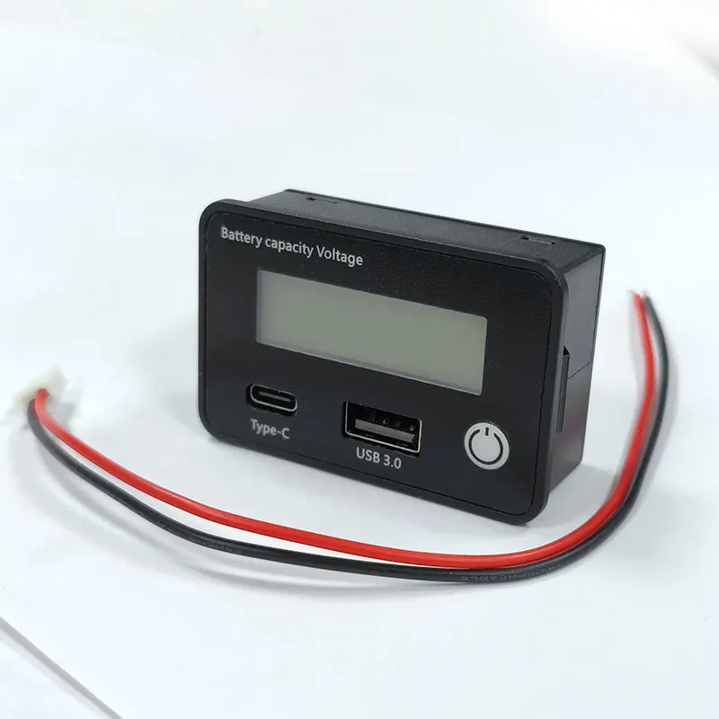 Фото Индикатор емкости аккумулятора DC8-30V, цифровой вольтметр 6-в-1, поддерживает автомобильные свинцово-кислотные/литий-железо-фосфатные/тройные литиевые аккумуляторы №5