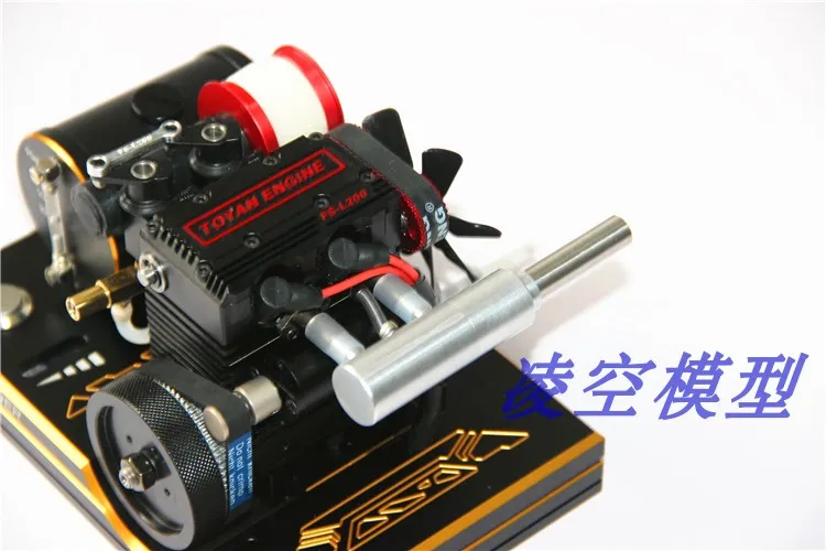 Двухцилиндровый четырехтактный двигатель модель двигателя металлический