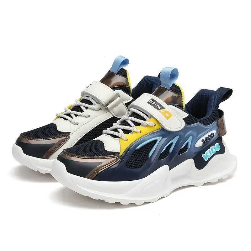 Kids Wear-resistant Basketball Shoes New In Autumn And Winter Chic Stripe Design Suitable For Outdoor Sports