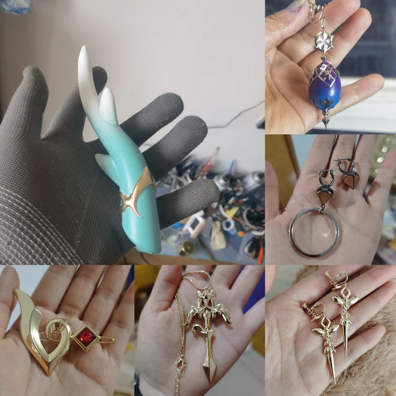 

Honkai:Star Rail Bronya Himeko Dan Heng металлические шипованные искусственные украшения для женщин реквизит для косплея серьги для девочек