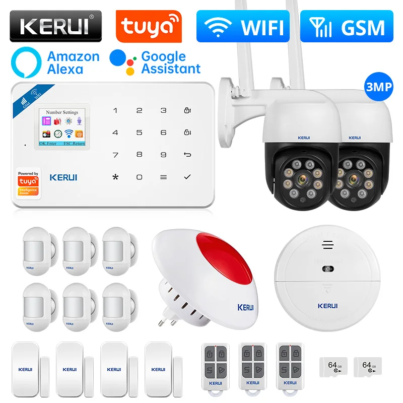 KERUI W181 Alarm System for Home Burglar Security 433MHz WiFi GSM Alarm Wireless Tuya Smart House App Control