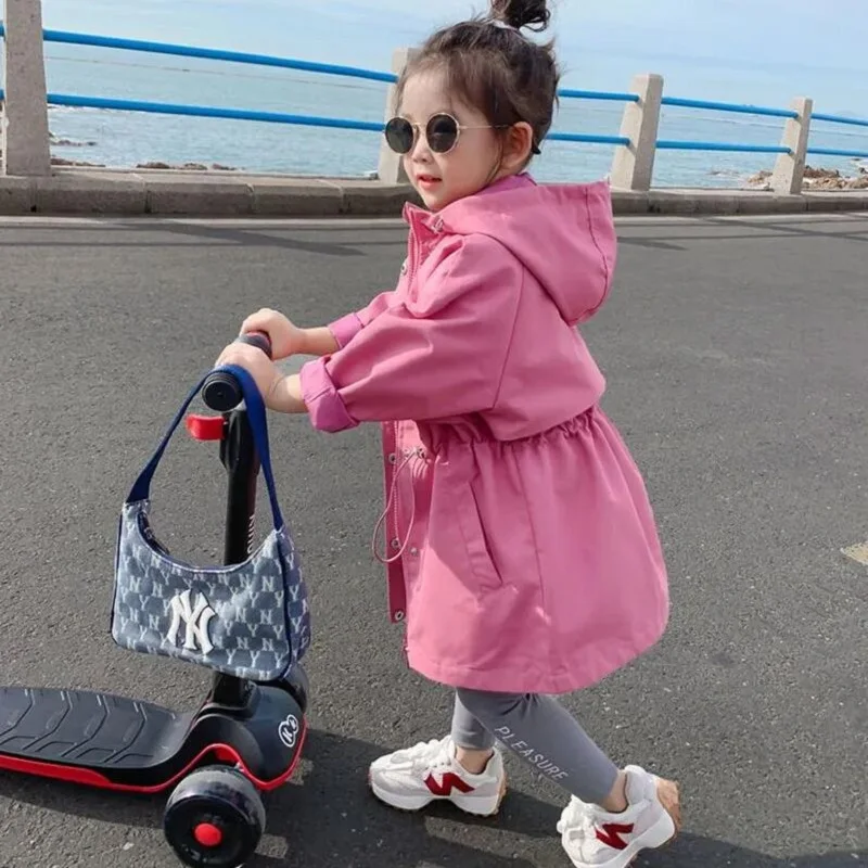 

Новинка весны 2022, Детская верхняя одежда, свитшот, хлопковое длинное пальто с капюшоном для детей, куртка, детская одежда, подарок на день ро...