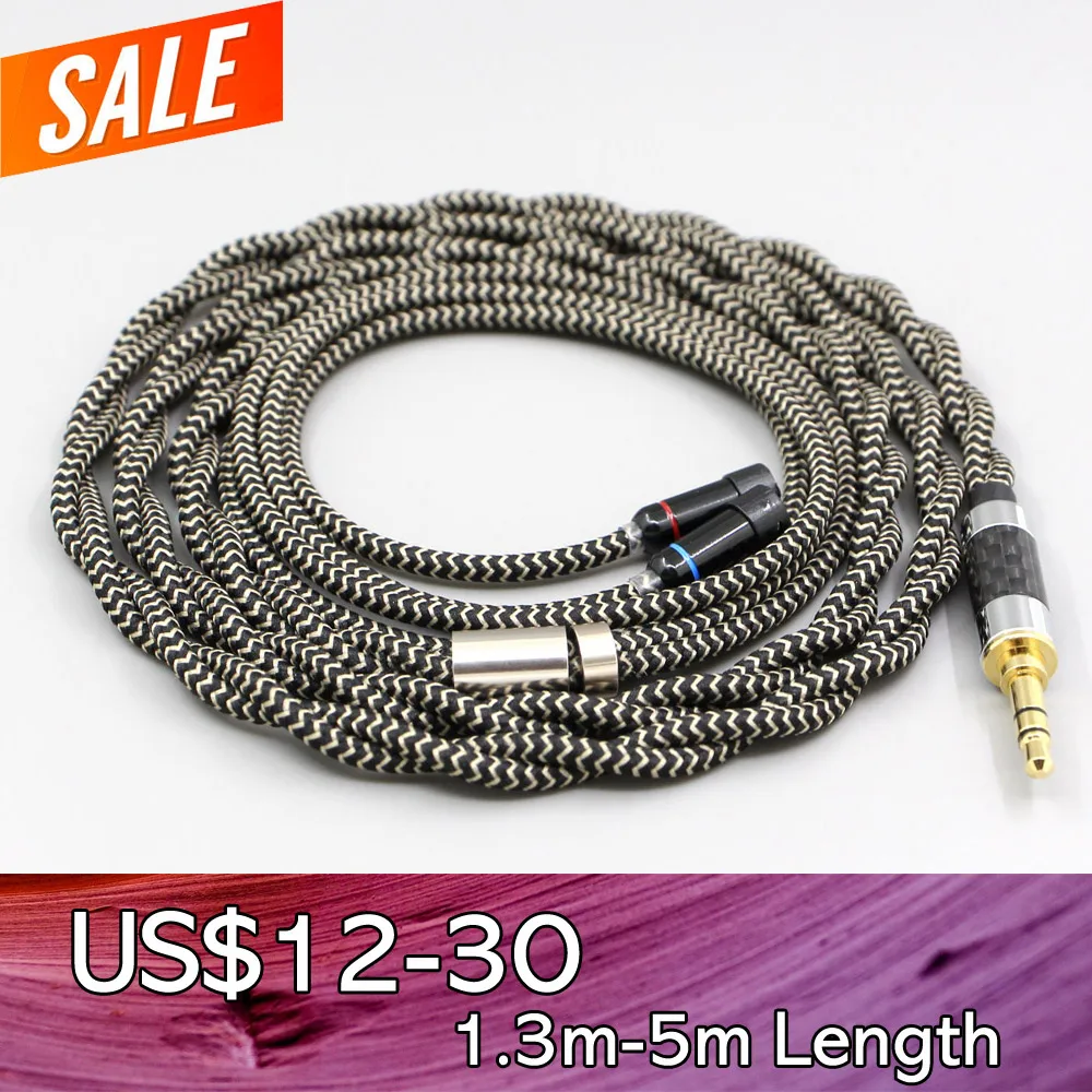 

2 Core 2.8mm Litz OFC Earphone Shield Braided Sleeve Cable For Sennheiser IE8 IE8i IE80 IE80s Metal Pin LN008042