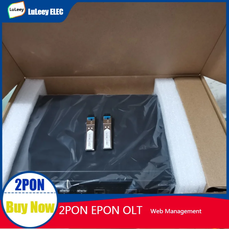 2 порта EPON OLT Px20 +++ 7dB GBIC 20km 1,25G 1:128 FTTH оптоволоконное оборудование CATV EPON OLT Web Management